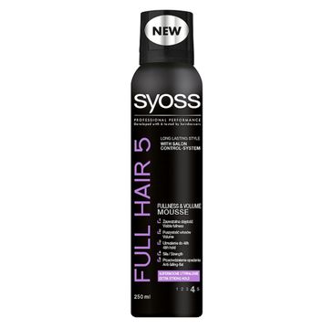 Syoss Full Hair 5D pianka do każdego typu włosów dodaje objętości 250 ml