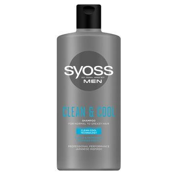 Syoss Men Cool & Clean Shampoo – szampon dla mężczyzn z mentolem do włosów normalnych i przetłuszczających się (440ml)