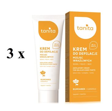 Tanita Depilatory Cream For Body błyskawiczny krem do depilacji ciała Rumianek (3 x 125 ml)