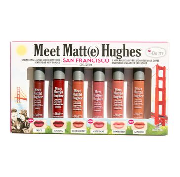 The Balm Meet Matt(e) Hughes zestaw mini pomadek w płynie San Francisco 6x1.2ml