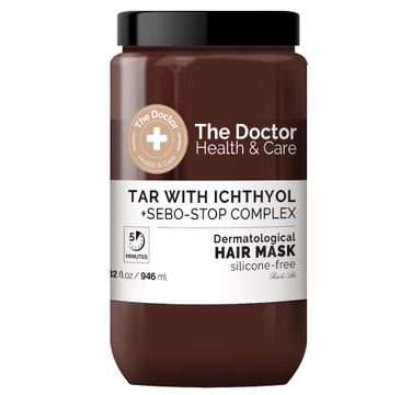 The Doctor Health & Care maska do włosów przeciw przetłuszczaniu Dziegieć + Ichthyol + Sebo-Stop Complex (946 ml)