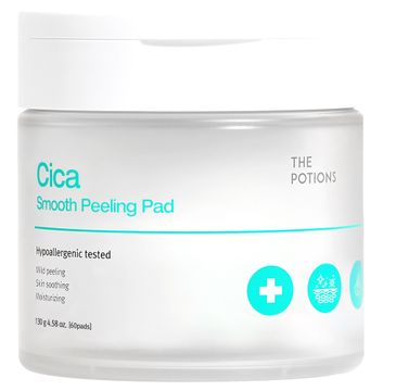 The Potions Cica Smooth Peeling Pad złuszczające płatki do twarzy z kwasem PHA 130g