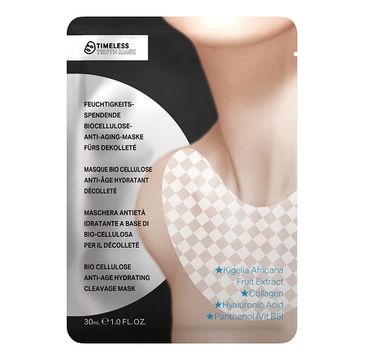 Timeless Truth Mask Bio Cellulose Anti-Age Hydrating Clevage Mask przeciwstarzeniowo-nawilżająca maseczka na dekolt z biocelulozy (30 ml)