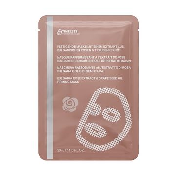 Timeless Truth Mask Bulgaria Rose Extract & Grape Seed Oil Firming Mask ujędrniająca maseczka Ekstrakt z Róży Damasceńskiej & Olejek z Pestek Winogron 30ml