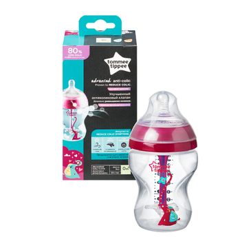 Tommee Tippee Closer To Nature Advanced Anti-Colic butelka antykolkowa 3m+ Girl (260 ml)