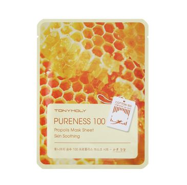 Tony Moly Pureness 100 Propolis Mask Sheet Skin Soothing kojąca maska do twarzy z propolisem 21ml