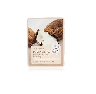 Tony Moly Pureness 100 Shea Butter Mask Sheet Moisturizing nawilżająca maska do twarzy z masłem shea 21ml