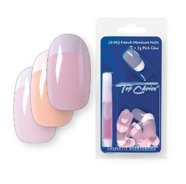 Top Choice French Manicure sztuczne paznokcie beż (7859B) 1 op.