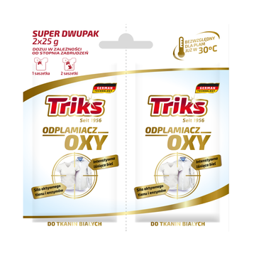 Triks Oxy odplamiacz do tkanin białych w proszku 2x25g