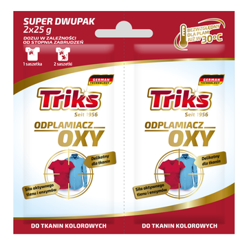 Triks Oxy odplamiacz do tkanin kolorowych w proszku 2x25g