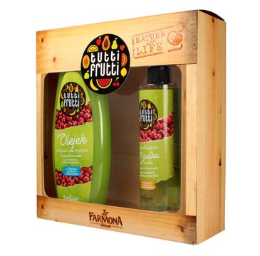 Tutti Frutti zestaw prezentowy Gruszka i Żurawina olejek do kąpieli 425 ml + mgiełka do ciała 200 ml