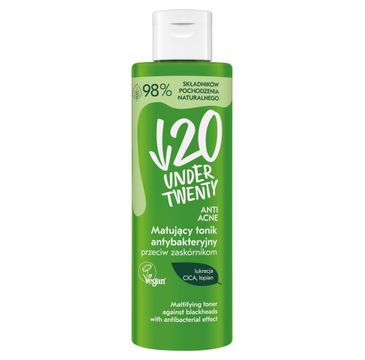 Under Twenty Anti Acne matujący tonik antybakteryjny przeciw zaskórnikom (200 ml)