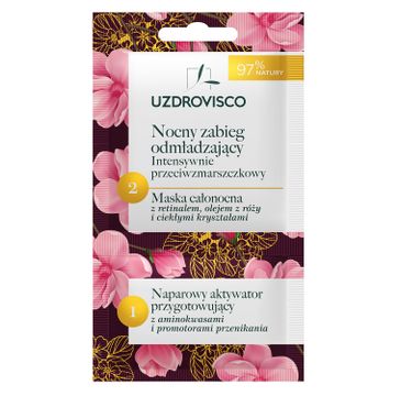 Uzdrovisco Nocny Zabieg Odmładzający intensywnie przeciwzmarszczkowy maska całonocna z aktywatorem (8 ml)