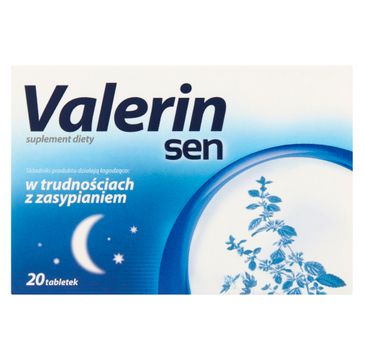 Valerin Sen suplement diety ułatwiający zasypianie 20 tabletek