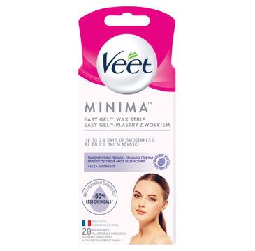 Veet Minima Easy-Gel plastry z woskiem do twarzy (20 szt.)