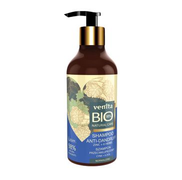 Venita Bio Natural Care Anti-Dandruff Shampoo szampon przeciwłupieżowy do włosów Cynk + 6 Ziół (400 ml)