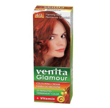 Venita Glamour farba do włosów 4/3 Płomienna Czerwień