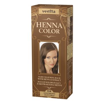 Venita Henna Color balsam koloryzujący z ekstraktem z henny 114 Złoty Brąz 75ml