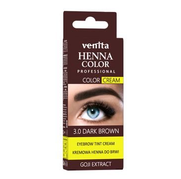 Venita Henna Color Cream henna do brwi i rzęs w kremie 3.0 Dark Brown (30 g)