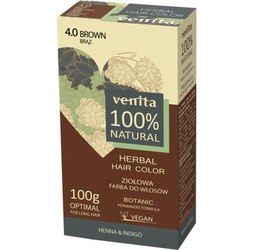 Venita Herbal Hair Color ziołowa farba do włosów 4.0 Brąz 100g