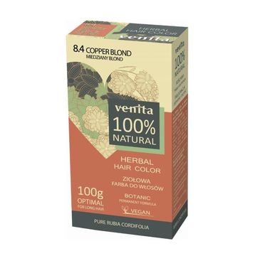 Venita Herbal Hair Color ziołowa farba do włosów 8.4 Miedziany Blond (100 g)