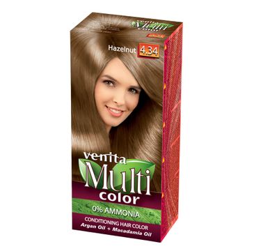 Venita MultiColor pielęgnacyjna farba do włosów 4.34 Orzech Laskowy