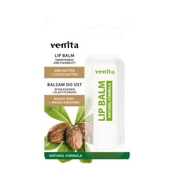 Venita Naturalny balsam do ust Masło Shea + Masło Kakaowe (4 g)