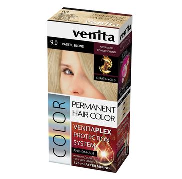 Venita Plex Protection System Permanent Hair Color farba do włosów z systemem ochrony koloru 9.0 Pastel Blond