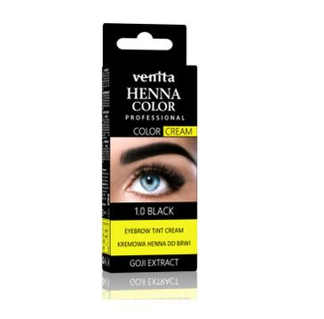 Venita Professional Henna Color Cream henna do brwi w kremie 1.0 Black( 30 g)