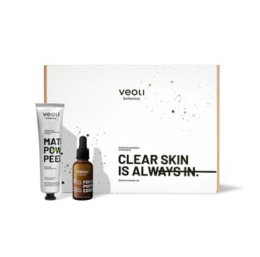 Veoli Botanica Clear Skin Is Always In zestaw serum przeciw przebarwieniom (30 ml) + multikwasowy peeling enzymatyczny do twarzy (75 ml)
