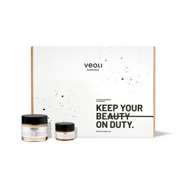 Veoli Botanica Keep Your Beauty On Duty zestaw krem do twarzy na noc (60 ml) + skoncentrowany balsam pod oczy (15 ml)