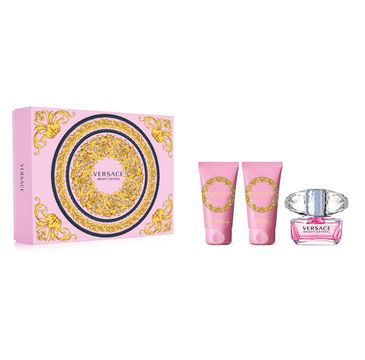 Versace Bright Crystal zestaw woda toaletowa spray (50 ml) + żel pod prysznic (50 ml) + balsam do ciała (50 ml)