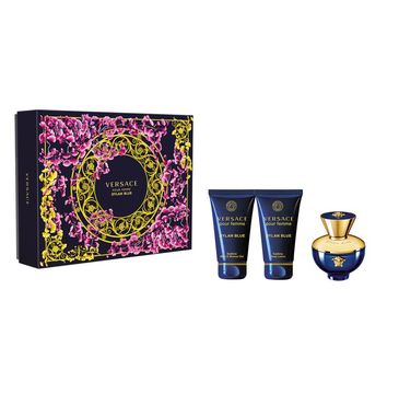 Versace Pour Femme Dylan Blue zestaw woda perfumowana spray (50 ml) + żel pod prysznic (50 ml) + balsam do ciała (50 ml)