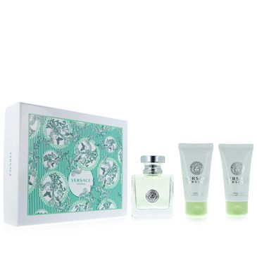 Versace Versense zestaw woda toaletowa 50ml + perfumowany balsam do ciała 50ml + perfumowany żel pod prysznic 50ml