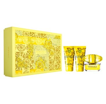 Versace Yellow Diamond zestaw woda toaletowa 50ml + balsam do ciała 50ml + żel pod prysznic 50ml