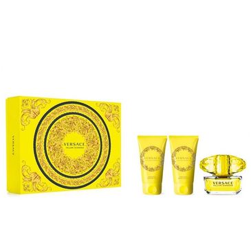 Versace Yellow Diamond zestaw woda toaletowa spray (50 ml) + balsam do ciała (50 ml) + żel pod prysznic (50 ml)