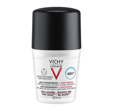 Vichy Homme Anti-Perspirant 48h antyperspirant w kulce przeciw plamom (50 ml)