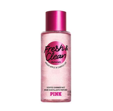 Victoria's Secret Pink Fresh & Clean Shimmer mgiełka zapachowa z brokatem (250 ml)