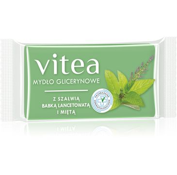 Vitea mydło do każdego typu skóry glicerynowe w kostce z szałwią babką ancetowatą i miętą 75 g