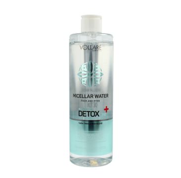 Vollare Cosmetics – Detox Płyn micelarny do demakijażu twarzy i oczu (400 ml)