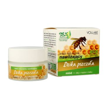 Vollare Cosmetics Dzika Pszczoła Krem do twarzy nawilżąjący Miód-Olej z nasion maku (50 ml)