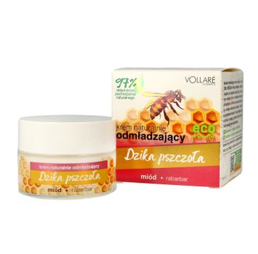Vollare Cosmetics Dzika Pszczoła Krem do twarzy odmładzający Miód-Rabarbar (50 ml)