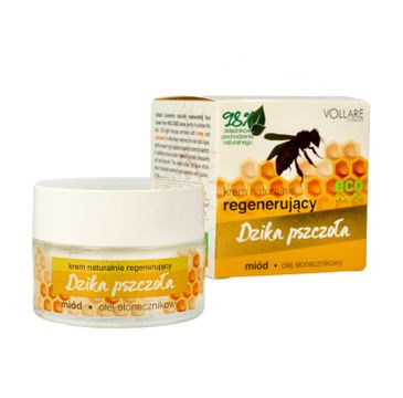 Vollare Cosmetics Dzika Pszczoła Krem do twarzy regenerujący Miód-Olej Słonecznikowy (50 ml)