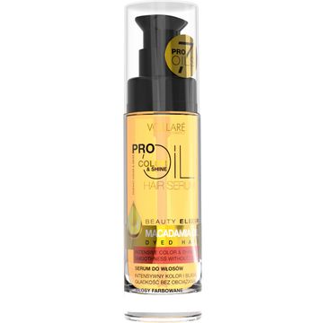 Vollare Cosmetics Pro Oils Color & Shine serum do włosów farbowanych macadamia oil 30 ml