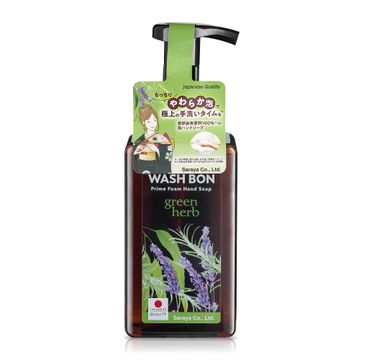 Washbon – Prime Foam Hand Soap oczyszczająco-kojąca pianka do mycia dłoni Green Herb (450 ml)