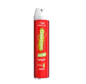 Wella  Shockwaves Volume Hairspray lakier do włosów dodający objętości 5 Ultra Strong (250 ml)