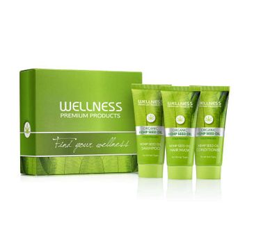 Wellness Cannabis Hemp Seed Oil Travel Kit zestaw szampon do włosów 50ml + maska do włosów 50ml + odżywka do włosów 50ml
