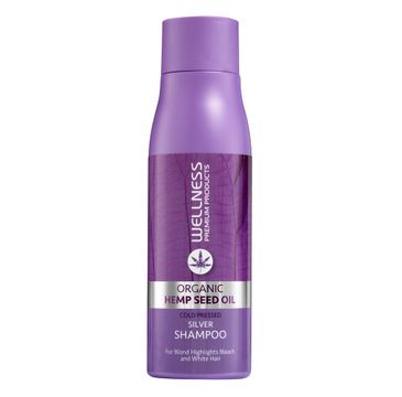 Wellness Organic Hemp Seed Oil Silver Shampoo fioletowy szampon neutralizujący żółte tony (500 ml)
