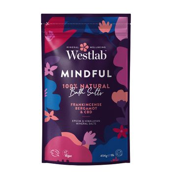 Westlab Mindful Bath Salts odprężająca sól do kąpieli Olejek Kadzidłowy & Bergamotka (454 g)