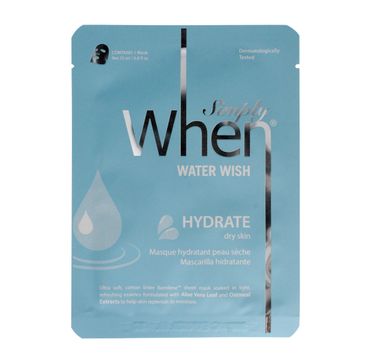 When – Simply Maska na twarz w płachcie Water Wish  (1 szt.)